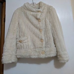 Marc Jacobs White Faux Fur Coat